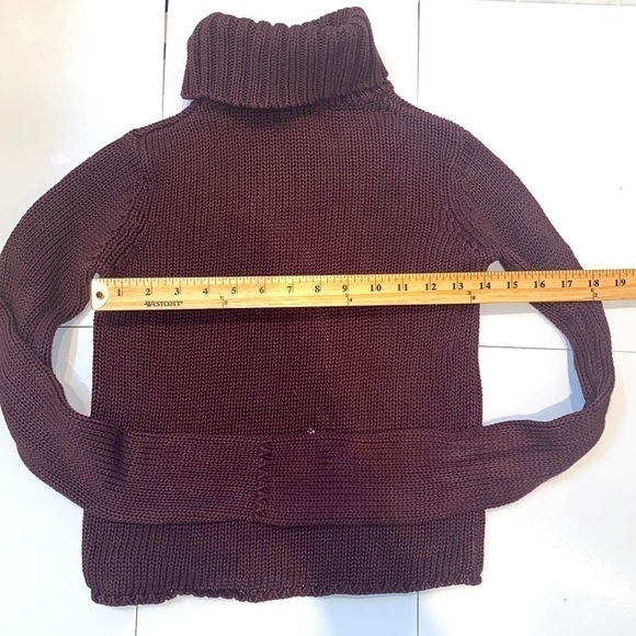 Banana Republic 💯 cotton knit aubergine turtleneck. Long sleeves. Size XS. - Picture 8 of 8